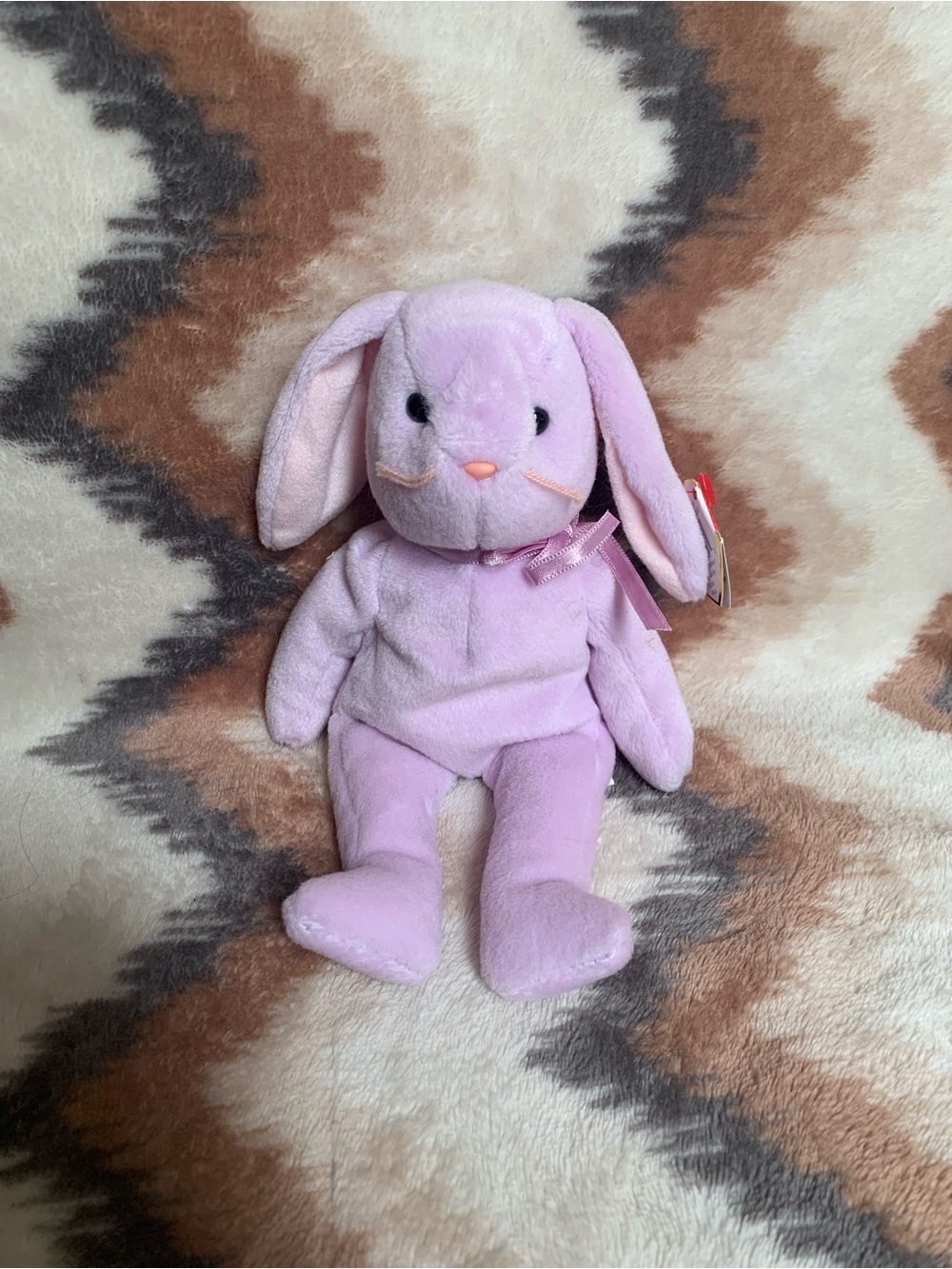 TY Beanie Baby - FLOPPITY the Purple Bunny (8.5 inch) - MWMTs Stuffed Animal Toy